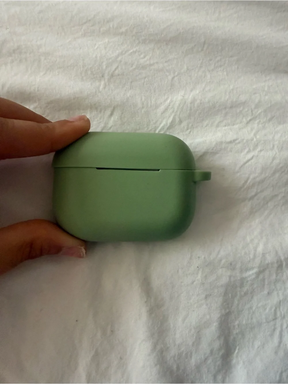 Airpods Pro 1 w/ Sage Green Silicone Case